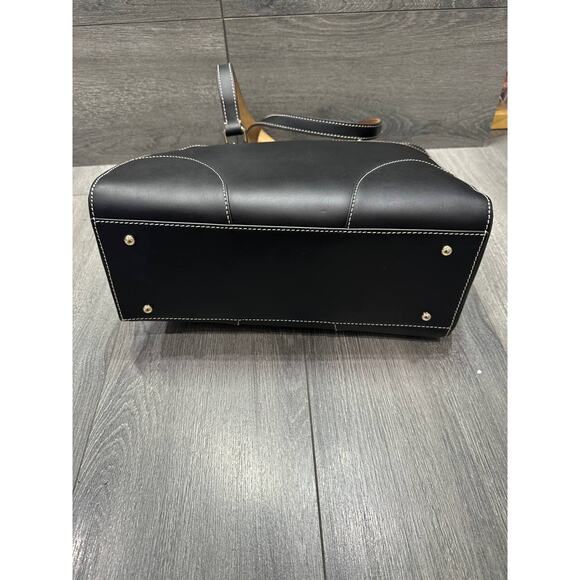 Dooney & Bourke Beacon Leather Zip Top Large Tote Black bag B000537 - Picture 10 of 15